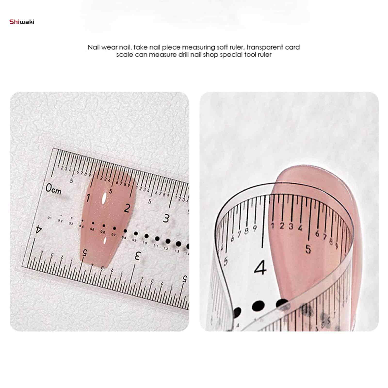 Nail Size Measuring Ruler Transparent Scale Measure Nail Size.