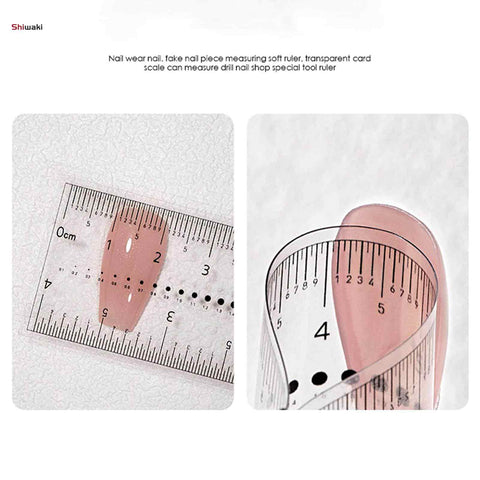 Nail Size Measuring Ruler Transparent Scale Measure Nail Size.