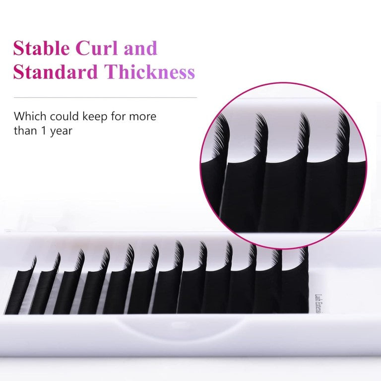 BLINK Lash Extension 0.07 Volume Eyelash Extensions D Curl Lash Extensions Individual Lash Extensions Mixed Length 8-15mm Professional Salon Use