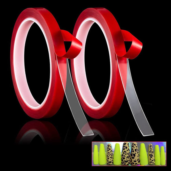 Double Sided Tape Roll Press on Nails Adhesive Strong Sticky Mounting Tapes for Press on Nail Packaging