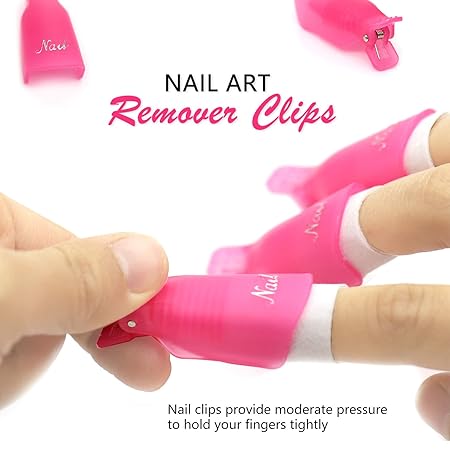 10pcs Gel Nail Polish Remover Clips Easy To Use Nail Polish Remover Clip For Salon's or Home Use.