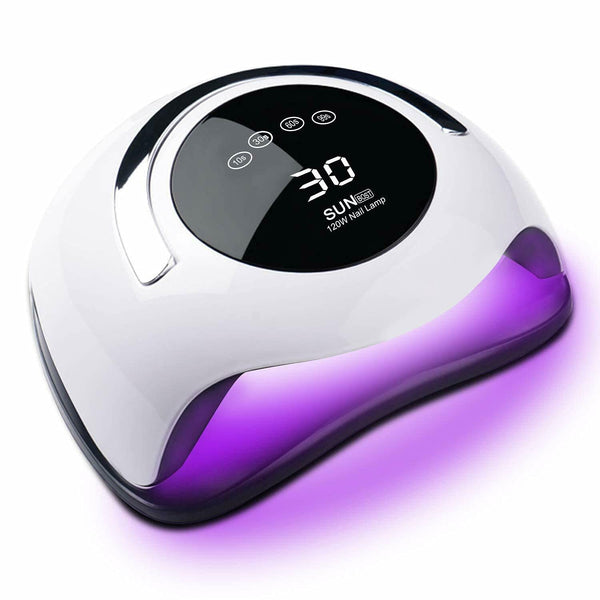 SUN UV LED Nail Lamp, 120W Faster Gel Nail Dryer Professional Curing Lamp (Sun BQ5T)