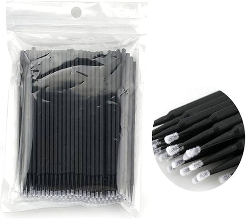 Blink Micro Applicator Brushes, Microswabs for eyelash extensions,Disposable 2mm Precision Mascara swab,For Cleaning and Applying Makeup (Black)