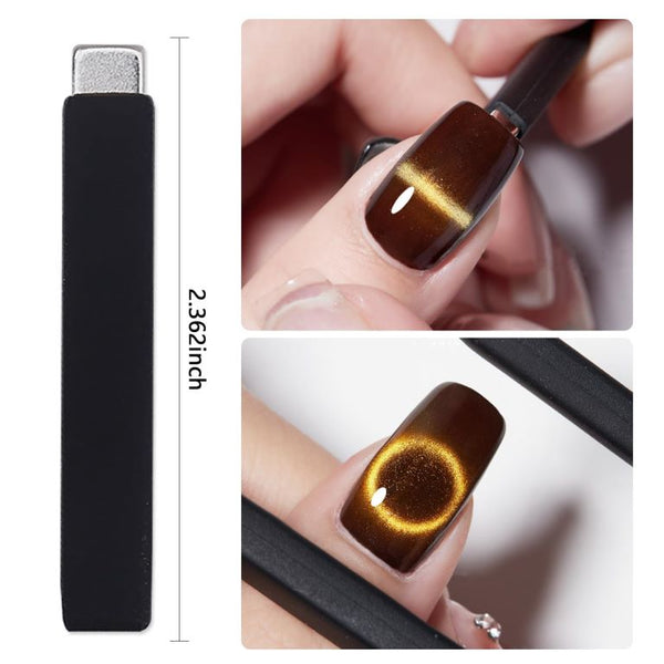 Black Nail Magnetic Bar With Sleeve Cat Magnet Board For Nail Gel Polish Line Strip Magnetic Effect Nail Art Decal Tool