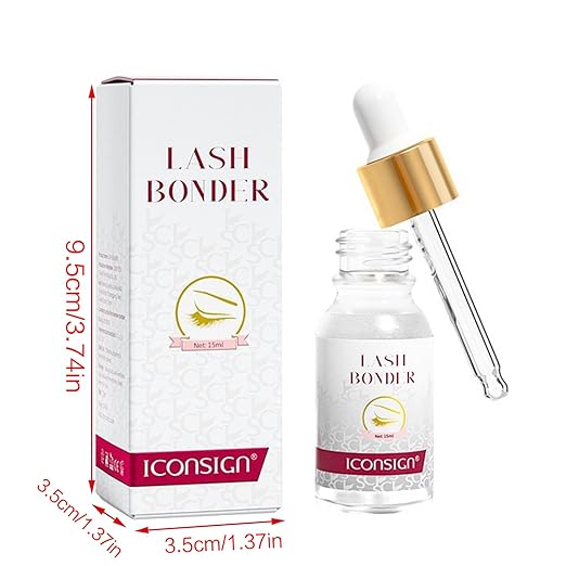 ICONSIGN Professional Lash Bonder Adhesive Eyelash Extension Glue For Strong Eyelash Application.