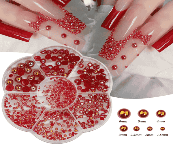 Nail Art Rhinestones DIY Pearls Nail Decoration Wheel For Manicure