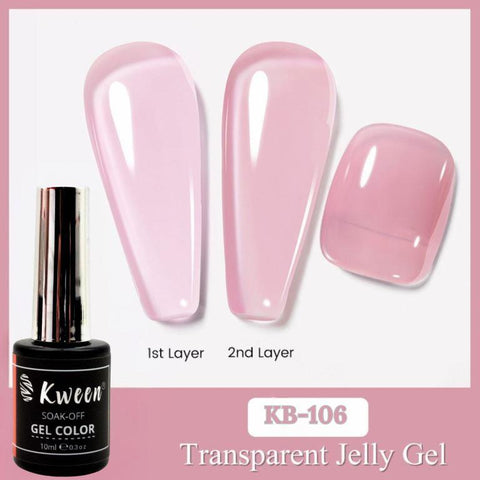 KWEEN Jelly Color 10ml Nail Polish 3 Toner Milky Jelly Gel Polish For Manicure