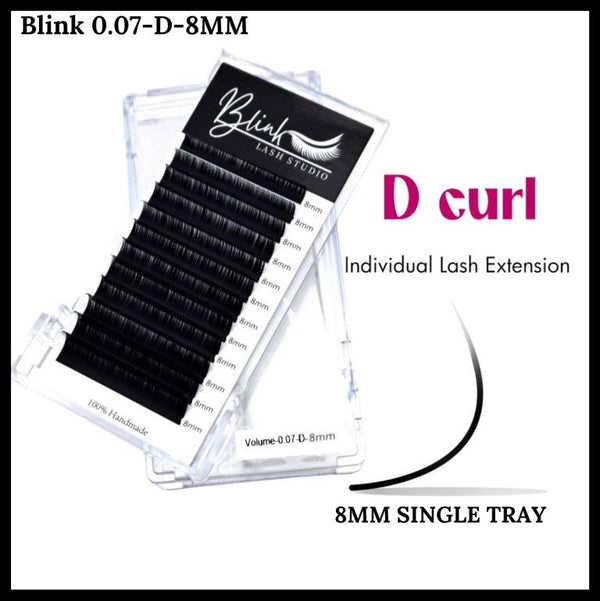 BLINK Lash Extension 0.07 Volume Eyelashs D Curl Single Number Trays Hand made Soft