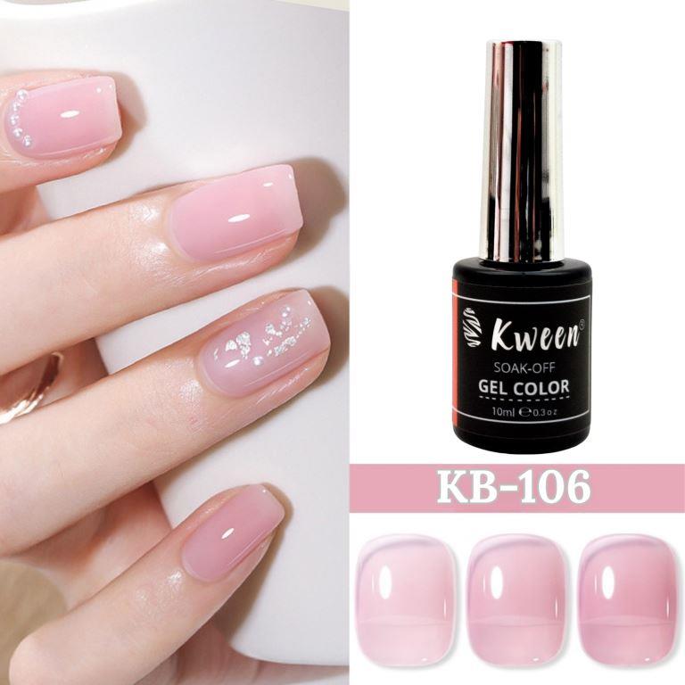 KWEEN Jelly Color 10ml Nail Polish 3 Toner Milky Jelly Gel Polish For Manicure