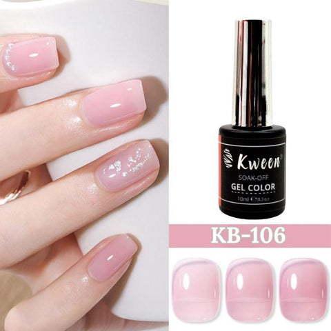 KWEEN Jelly Color 10ml Nail Polish 3 Toner Milky Jelly Gel Polish For Manicure