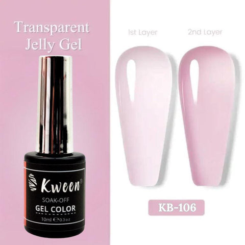 KWEEN Jelly Color 10ml Nail Polish 3 Toner Milky Jelly Gel Polish For Manicure
