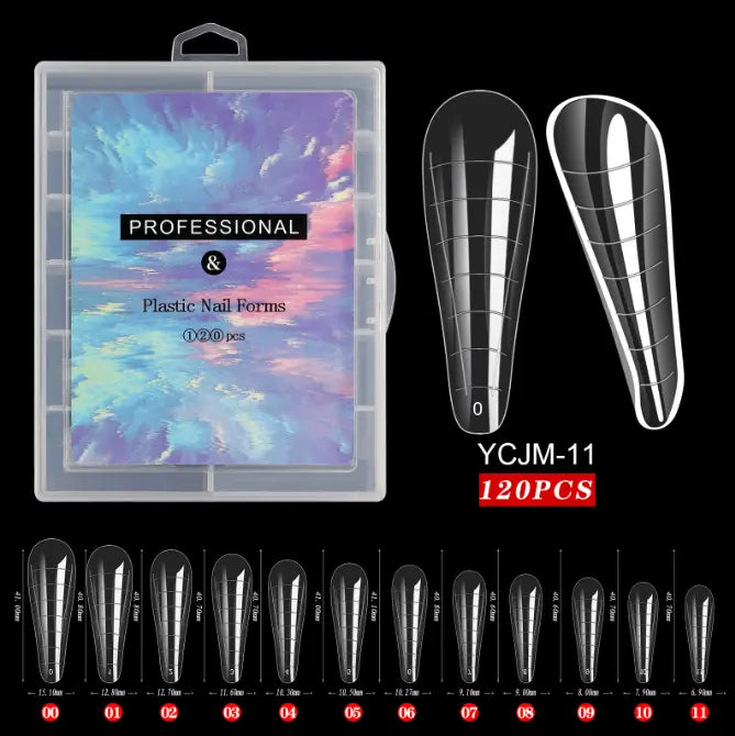 Polygel Nail Extension Kit High Quality Nail Molds Russian Almond Shape For Creating Salon Quality Polygel Nails at Home.