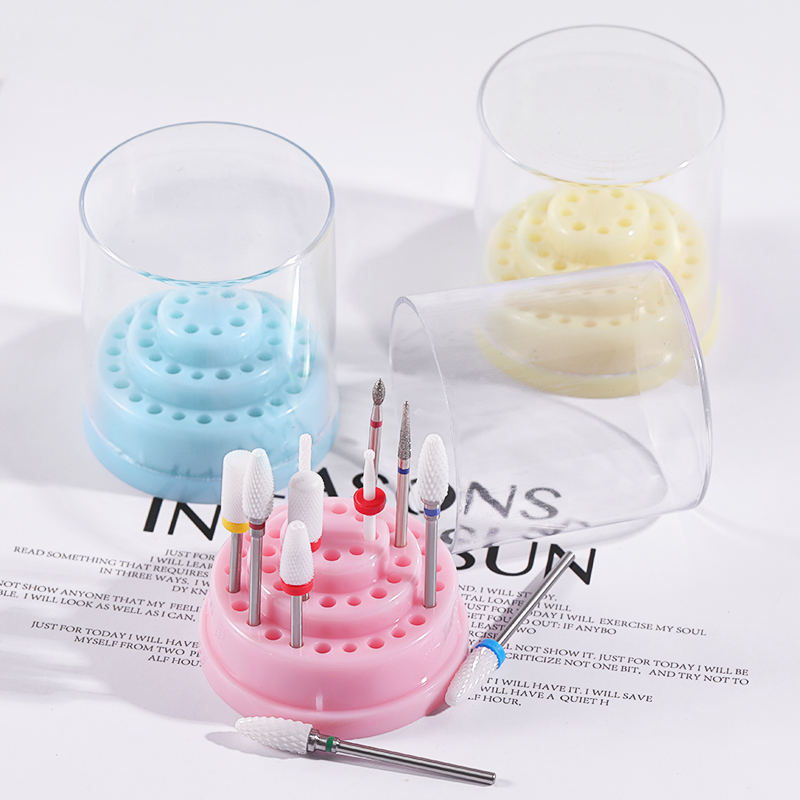 48 Holes Nail Drill Bit Holder Manicure Milling Cutter Stand Display Container Nail Drill Bits Organizer Nail Tools.