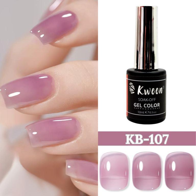 KWEEN Jelly Nude Gel Nail Polish 10ml Light Nude Translucent Color For Nail art