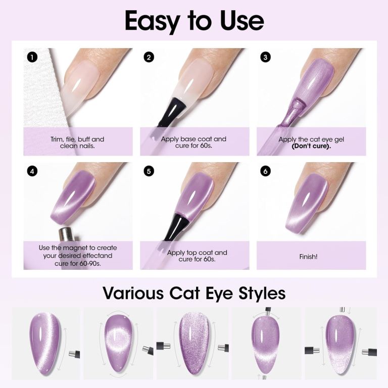 KWEEN Moonlight Cateye UV Gel Nail Polish Soak off Magnet Gel Color