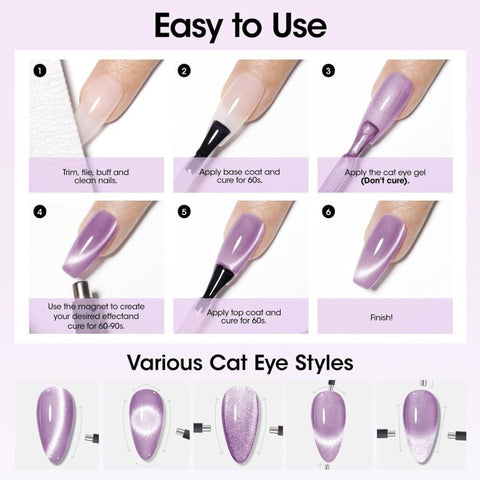 KWEEN Moonlight Cateye UV Gel Nail Polish Soak off Magnet Gel Color