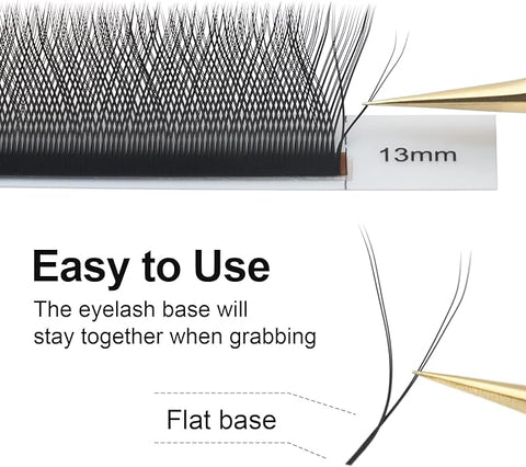 Blink YY Lashes 2D Pre Made Fan Eyelash Extensions Volume 0.07D Curl Mix Premade Y Shape Soft Natural Eyelashes Extension by Blink (Y-0.07D)