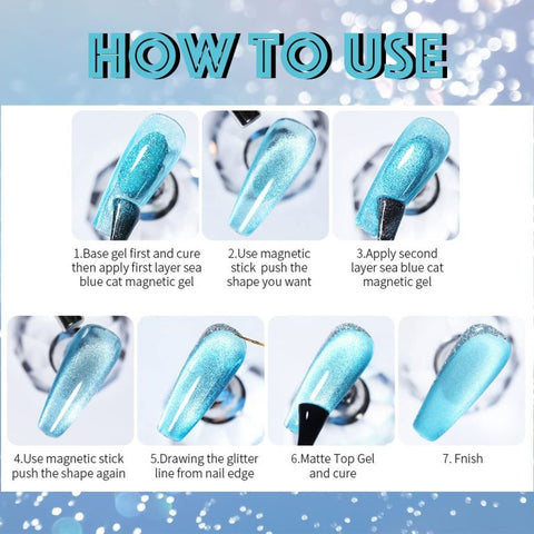 KWEEN 9D Cat Eye Gel Polish Soak Off UV/LED Nail Gel For Salon