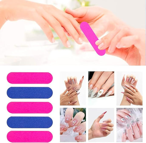 100 Pcs High-Quality Mini Nail Filers / Buffers for Smooth, Shiny Nails Best For Home Use