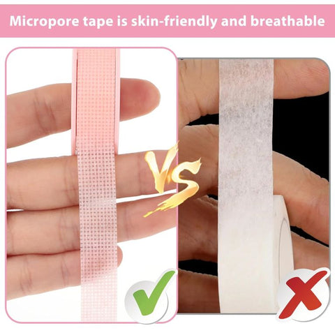 Blink Pink Eyelash Tape,Lash Tape for Eyelash Extensions,Breathable Waterproof Gel Lash Tape,Micropore Eyelash Tape for Lash Extensions