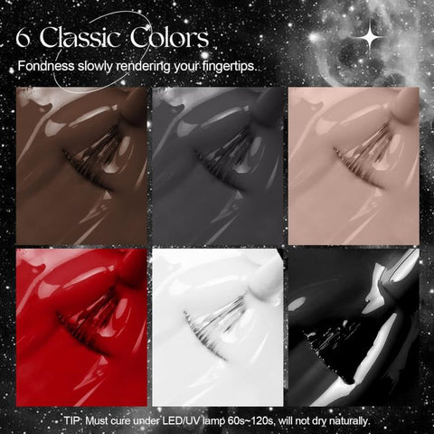KWEEN Basic Hot Selling Soak Off UV Gel Polish Set of 6