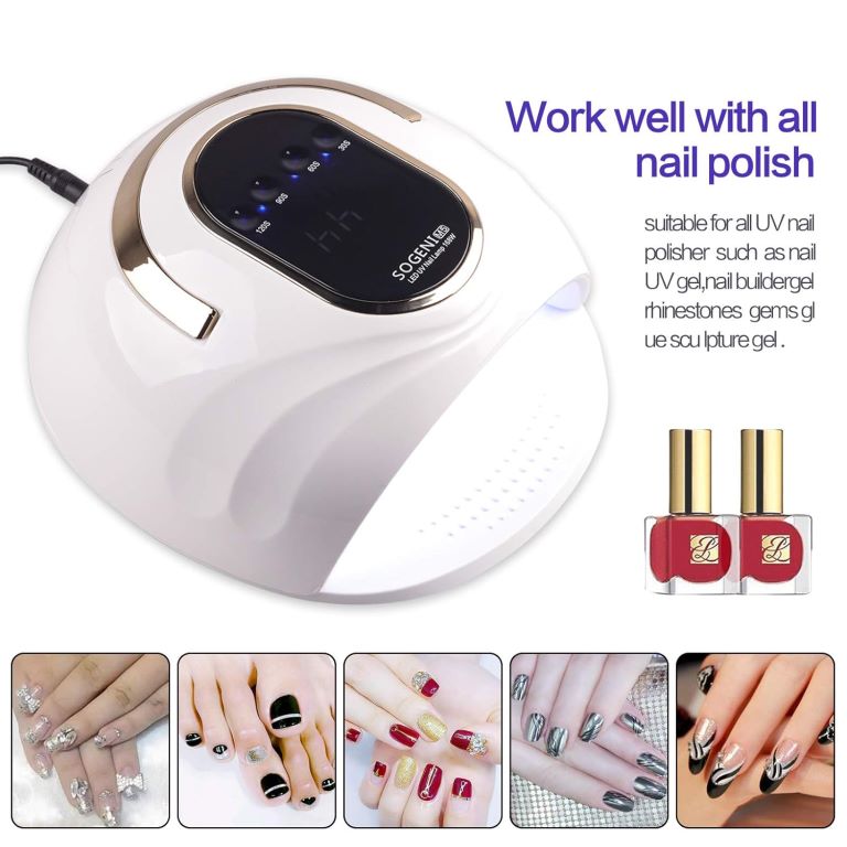 168W UV LED Nail Dryer Professional Nail Art Tools with Automatic Sensor with 4 Timer Settings 168W curing lamp 42 LED