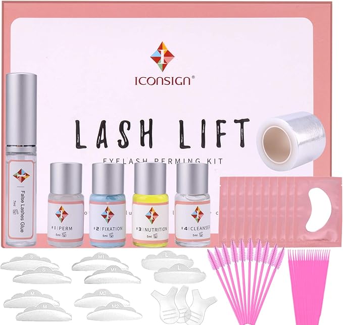 ICONSIGN Eye Lash Lifting Kit Professinal Long-Lasting Complete Kit For Easy Eyelash Application.