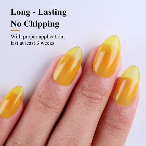 Kween Jelly Gel Nail Polish Sheer Jelly Mustard Yellow Gel Polish Crystal Transparent Gel Color For Nail Art and Manicure