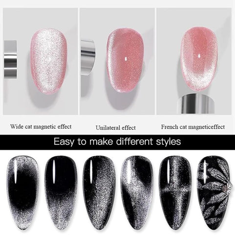 Steel Rod Cat Eye Magnet for Nails Design Cat Eye Magnetic Gel Nail Polish Magnet Wand Double-Head Nail Art Magnets Stick Nail Art Tools for DIY Home, Salon