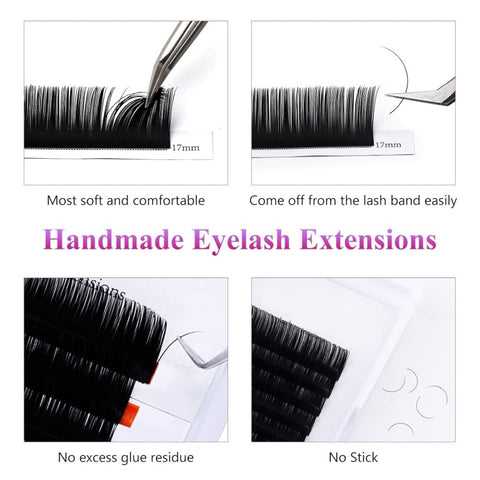 BLINK Lash Extension 0.07 Volume Eyelash Extensions D Curl Lash Extensions Individual Lash Extensions Mixed Length 8-15mm Professional Salon Use