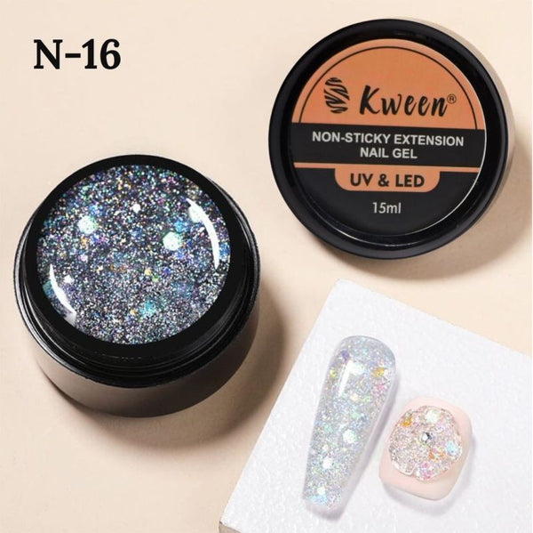 KWEEN Glittery Solid Sculpture Builder Gel - 3D Nail Art Carving Gel