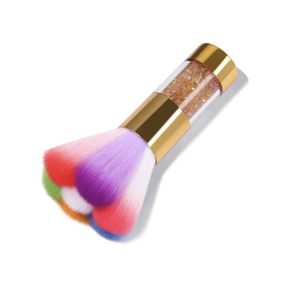 Compact Nail Dust Remover Brush - Perfect for Pristine, Flawless Manicures Rainbow Nail Dust Cleaner Brush.