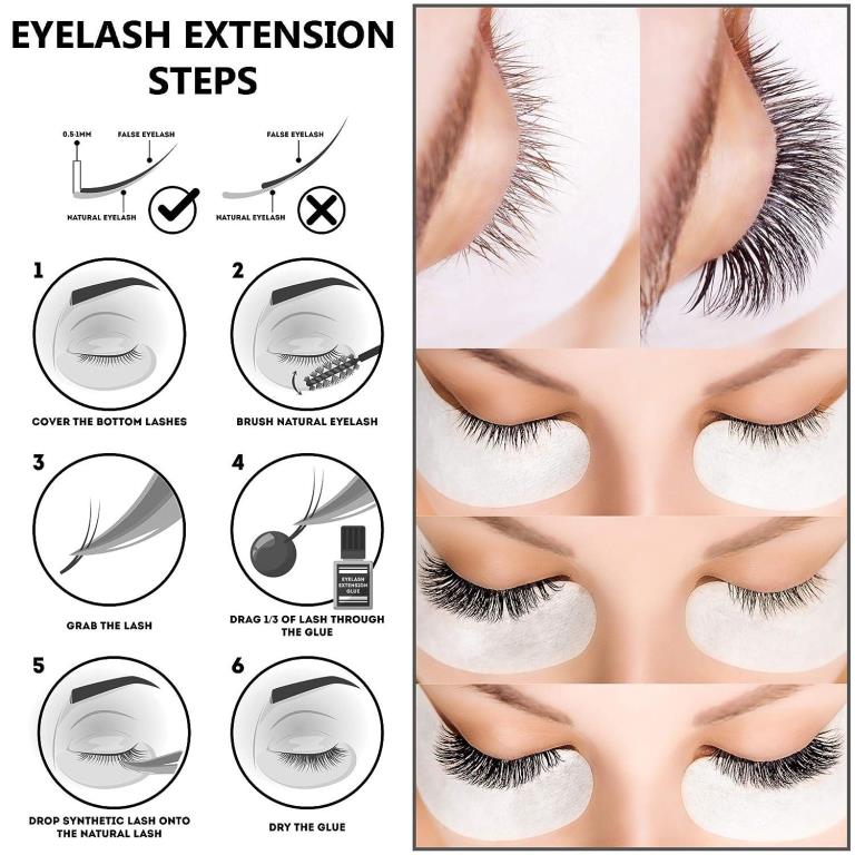 BY 7 Pcs Premium handmade Eyelash Extensions Kit Professional For Saloon