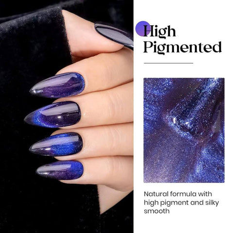 KWEEN 9D Cat Eye Gel Nail Polish Galaxy Cat Magnetic Nail Polish Soak Off UV LED Gel Polish Nail Art Manicure