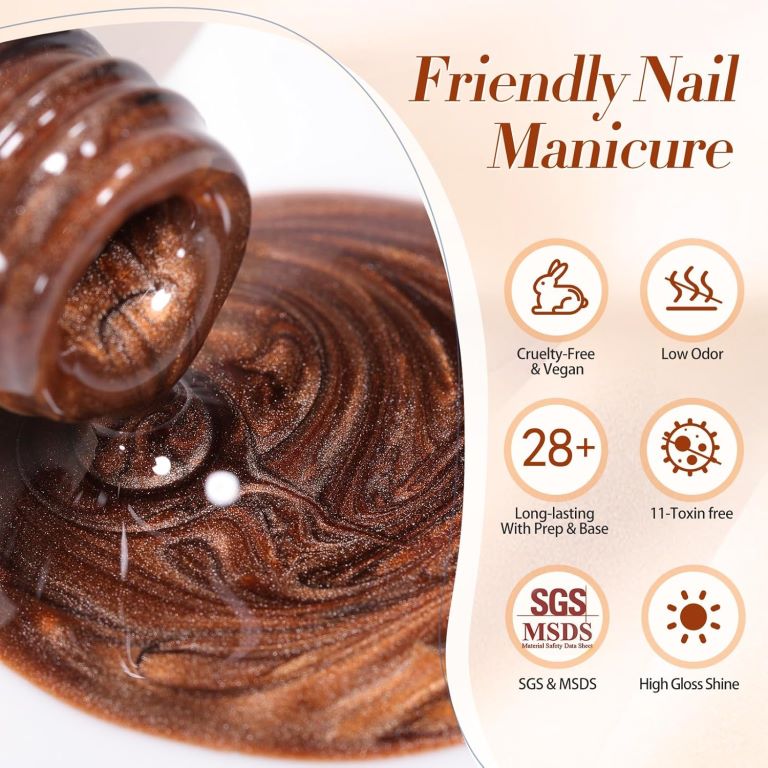 KWEEN Cat Magnetic Eye Gel Nail Polish, Brown Moonlight Cat Magnetic Gel