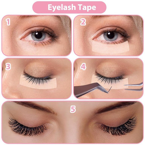 Blink Pink Eyelash Tape,Lash Tape for Eyelash Extensions,Breathable Waterproof Gel Lash Tape,Micropore Eyelash Tape for Lash Extensions