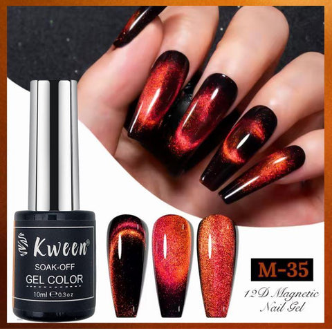 KWEEN Laser Magnetic Cat Eye Gel Nail Polish For Nail Art