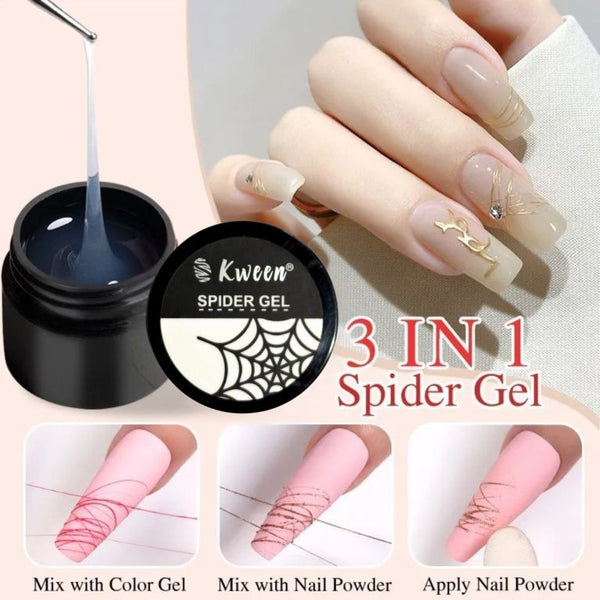 Kween Semi-solid Transparent Spider Gel Nail Art Non Wipe Clear Spider Gel
