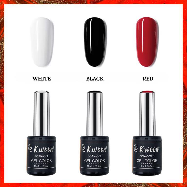 KWEEN Gel Color Set of 3 Basic Nail color set For Saloon