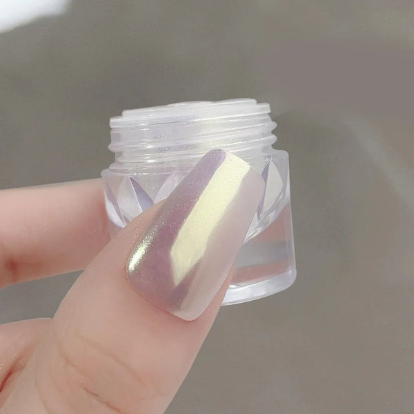 Nail Art Chrome Powder Shiny Moonlight Glitter Powder For high-gloss, mirror-like finish that lasts.