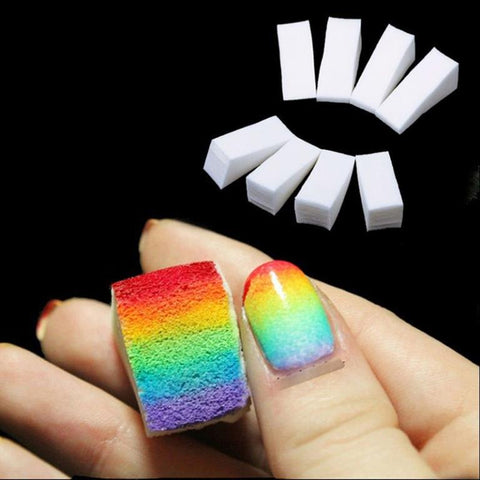 Soft Gradient Nail Art Sponges DIY Color Fade Manicure Tool for Creative Nail Art Designs.