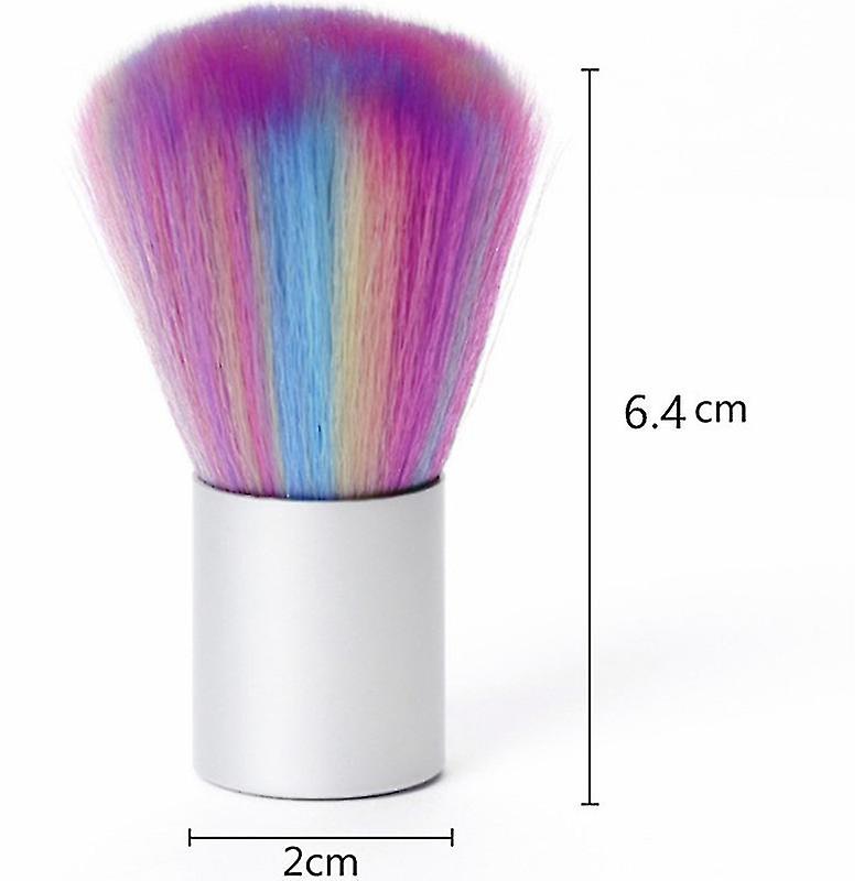 Rainbow Nail Cleaning Brush Soft Dust Remover Nail Brush For Cleaning Nails.