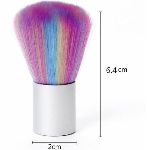 Rainbow Nail Cleaning Brush Soft Dust Remover Nail Brush For Cleaning Nails.