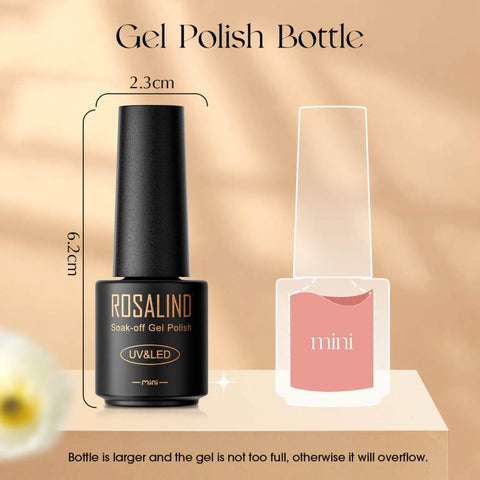 Rosalind Gel Nail Polish 38Pcs Nude Pink Soak off UV LED Gel Polish Set For Nail art and Manicure