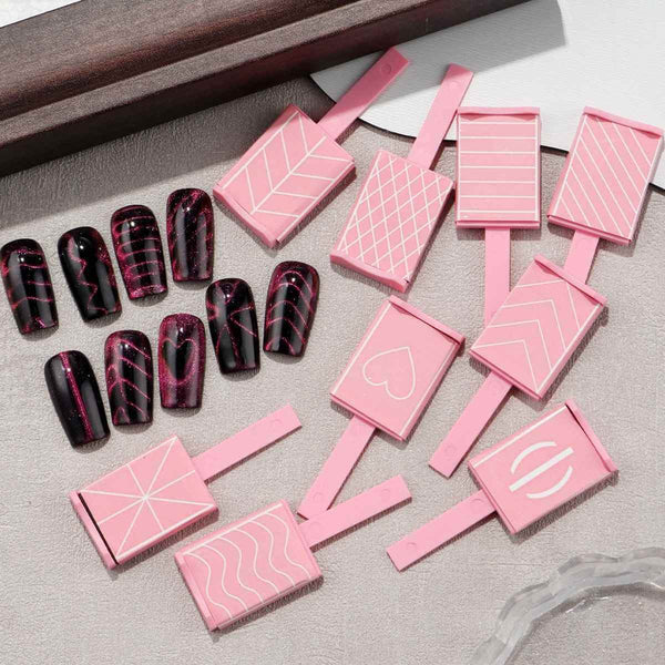 9-Piece Magnetic Cat Eye Nail Art Sticks – Create Stunning Gel Patterns