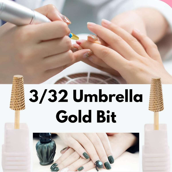 Professional 3/32 Gold Umbrella Bit – Durable Carbide Nail Drill