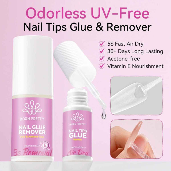Born Pretty Nail Tips Glue & Remover – For Press-On Nails & Extensions
