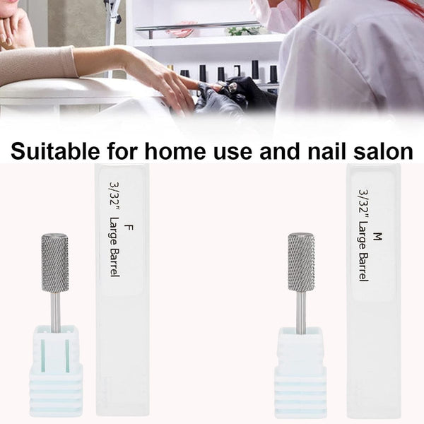 3/32'' Large Barrel Nail Drill Bit – Professional Carbide Tool for Acrylic and Gel Nails