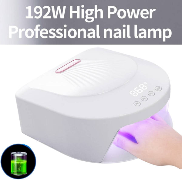 Rechargeable 192W BlueQue V18 Nail Lamp – UV/LED Fast Gel Dryer