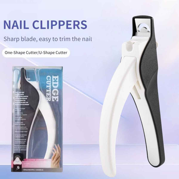 Professional Acrylic Nail Edge Cutter – U-Shape Nail Clipper with Ergonomic Handle